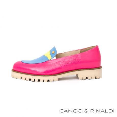 Cango&Rinaldi-bőr cipő-pink lakkbőr